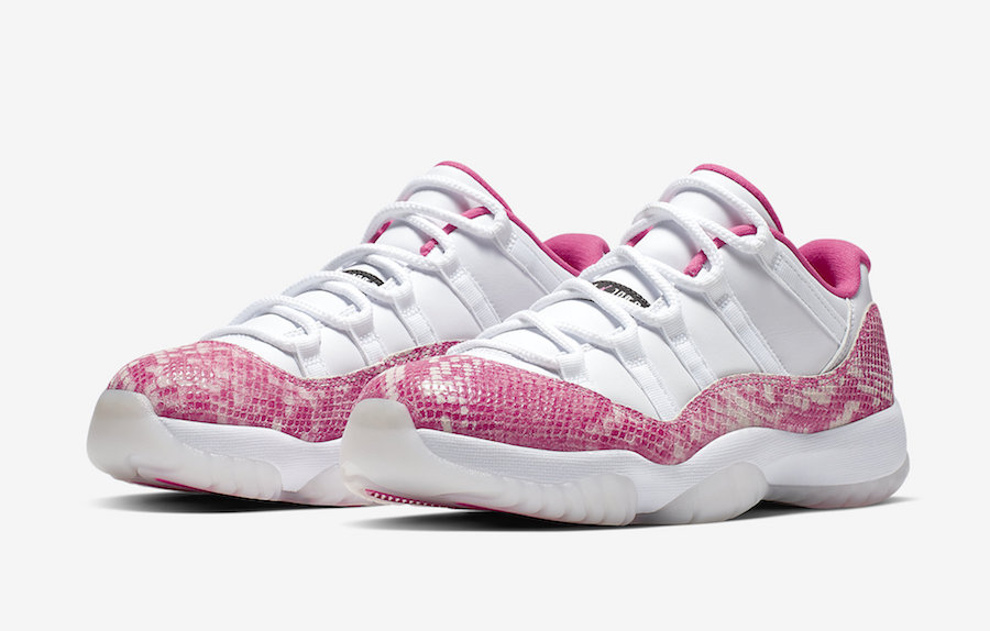 pink snakeskin 11s size 5