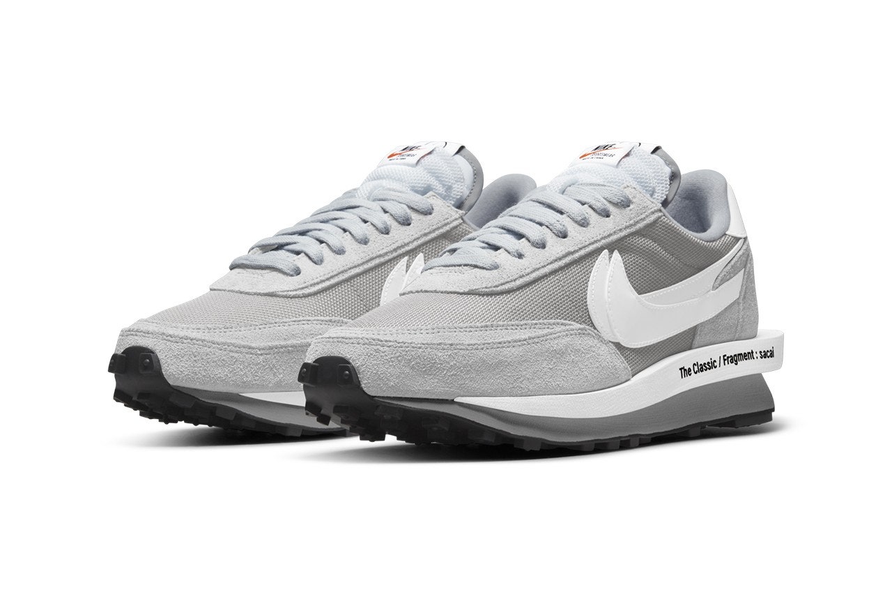 nike ldwaffle x sacai x fragment light smoke grey